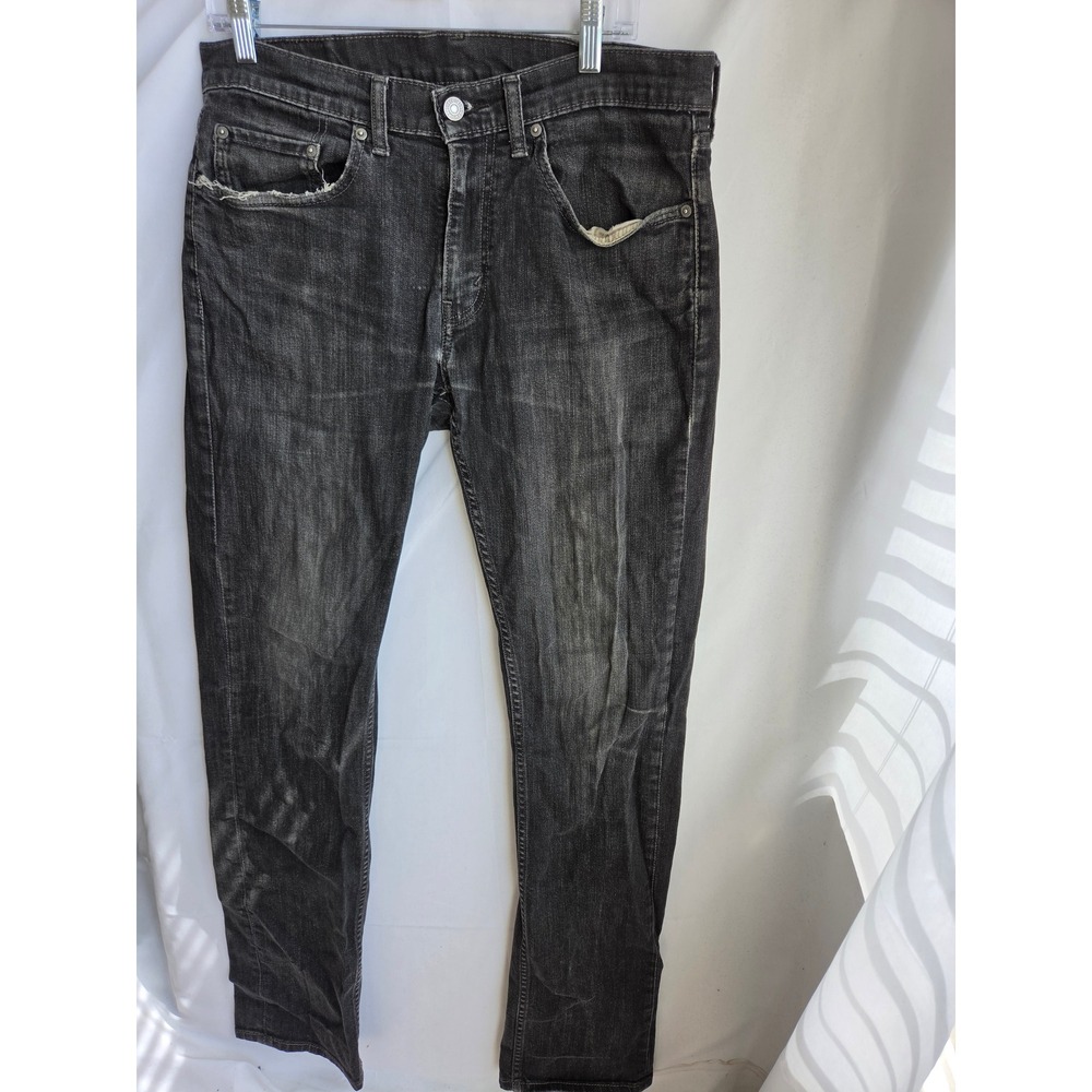 Levis 559 Jeans Mens Black Faded Relaxed Mid Rise Straight